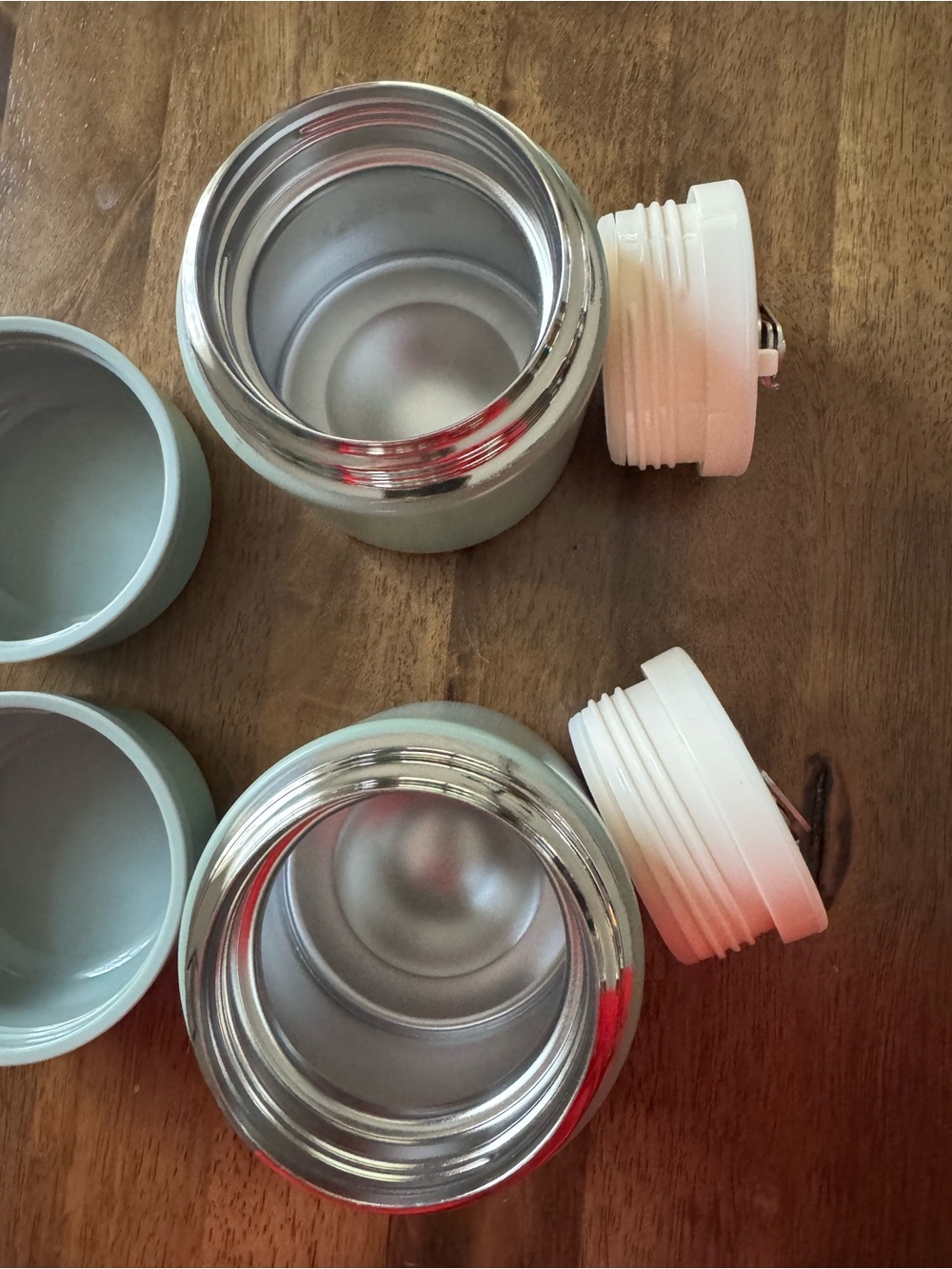 Set of Two 13.5oz Double Walled Stainless Steel Vacuum Food Jar with Spoon - Picture 7 of 11